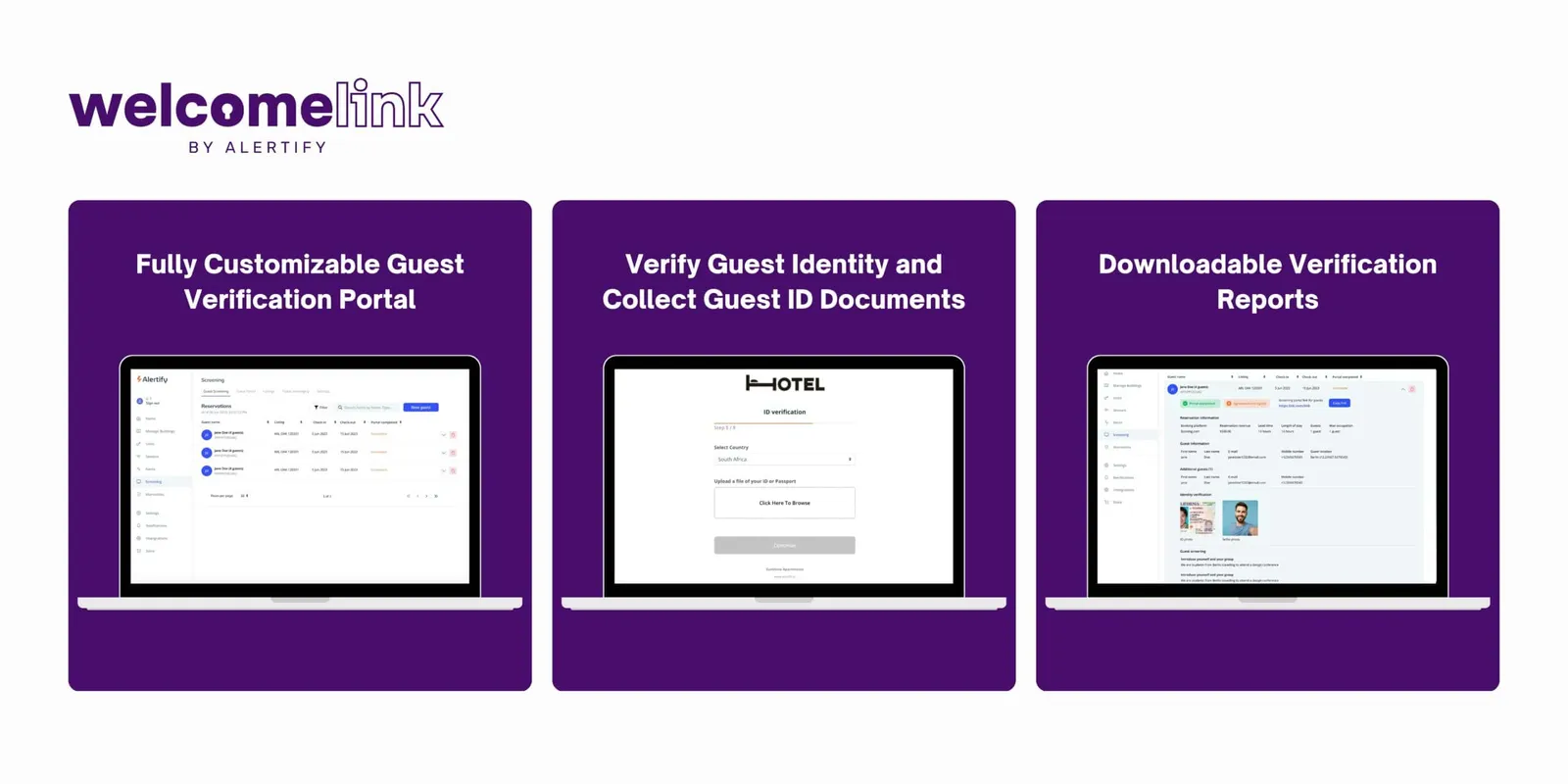 Alertify Releases WelcomeLink, The Best Guest Verification Portal