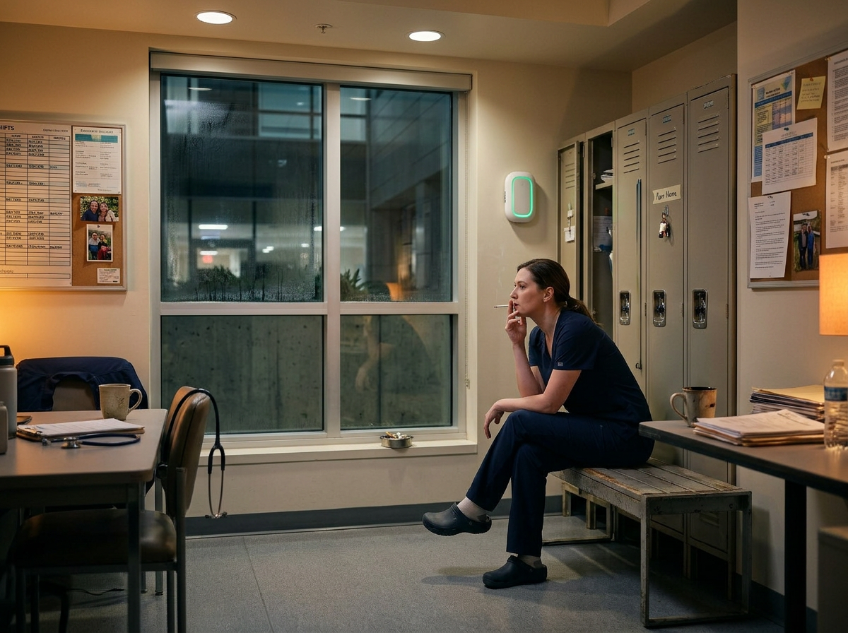 Hospital vape and smoke detection in patient and visitor bathrooms