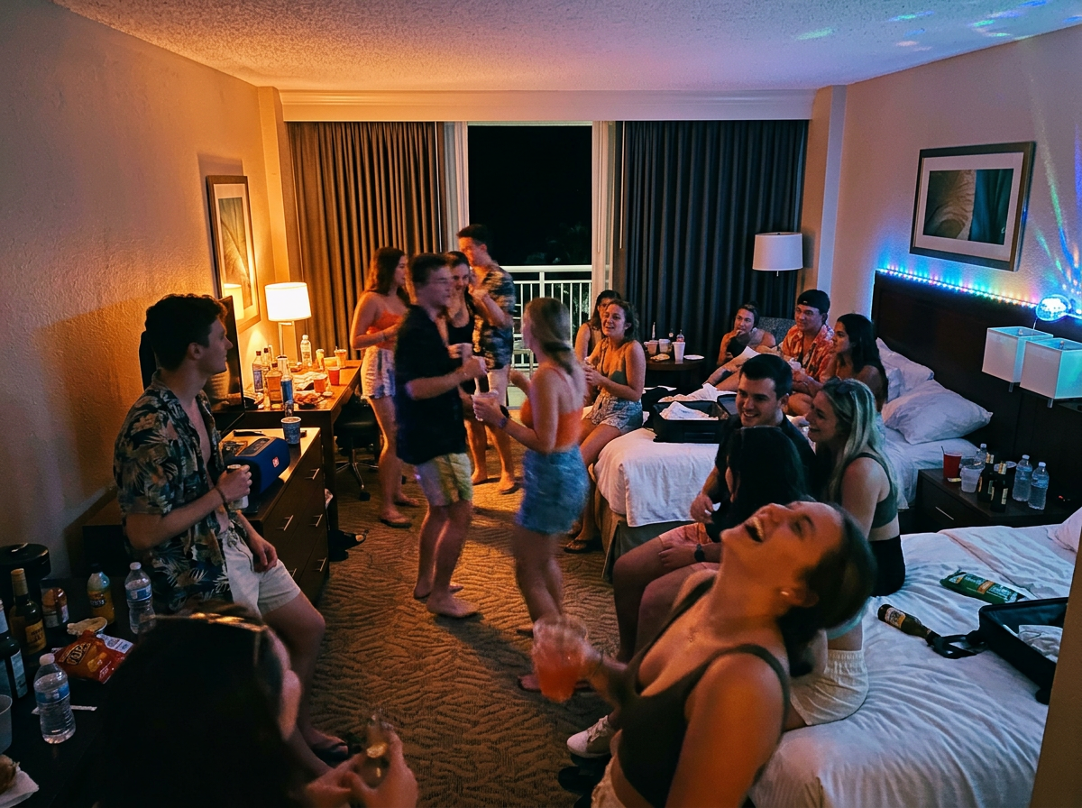 Noise monitoring in a hotel room