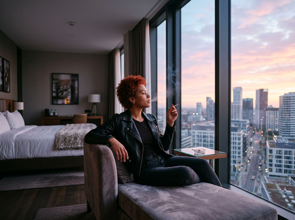 Smoke and vape detection in a hotel room