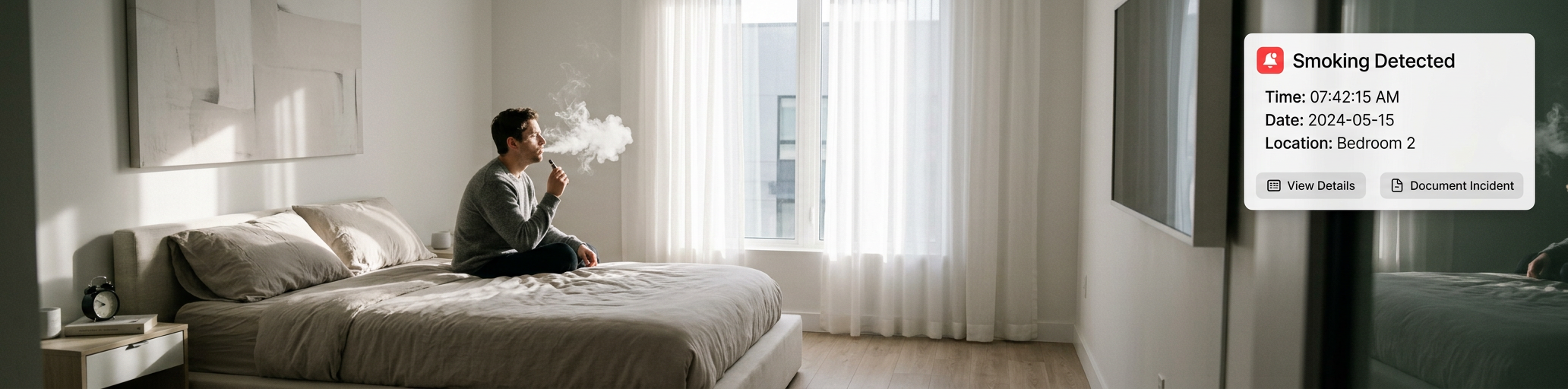 Single family smoking detection dashboard